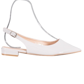 Seastar Patentläderpumpar med en exponerad häl grå