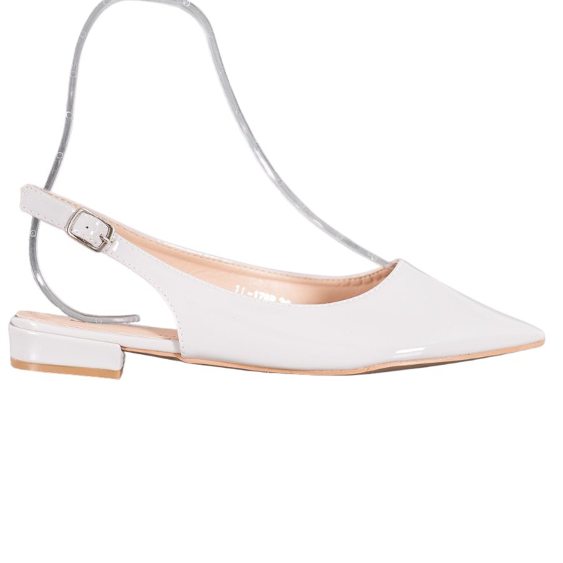 Seastar Patentläderpumpar med en exponerad häl grå