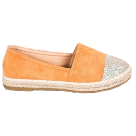 Seastar Espadriller med glitter orange gul