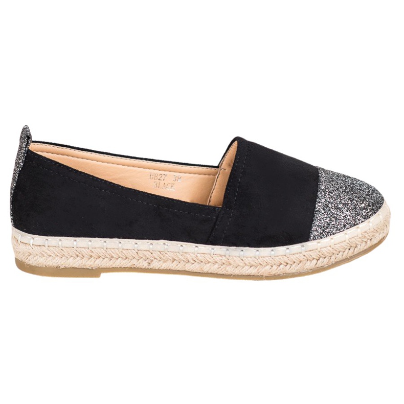 Seastar Espadriller med glitter svart
