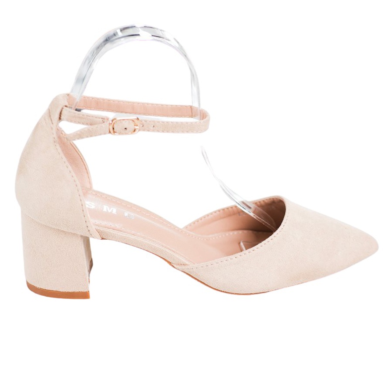 SHELOVET Klassiska pumpar med spänne brun