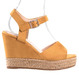 Clowse Gula sandaler på en hög klack