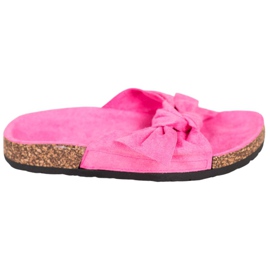 SHELOVET Mocka tofflor på plattformen rosa