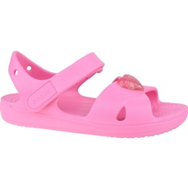 Crocs Classic Cross-Strap Sandal K 206245-669 svart rosa