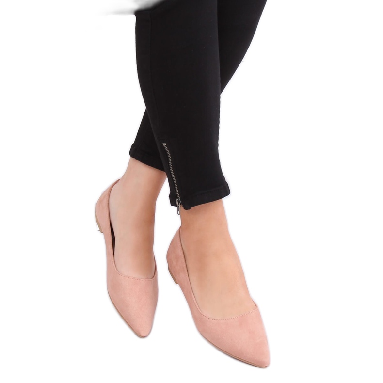 Rosa spetsiga ballerinor A822 Pink II Quality