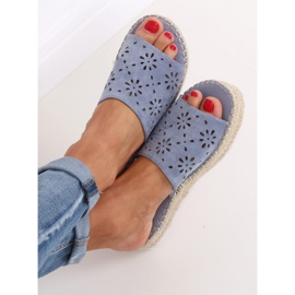 Blå öppnad espadriller 99-62A Blå