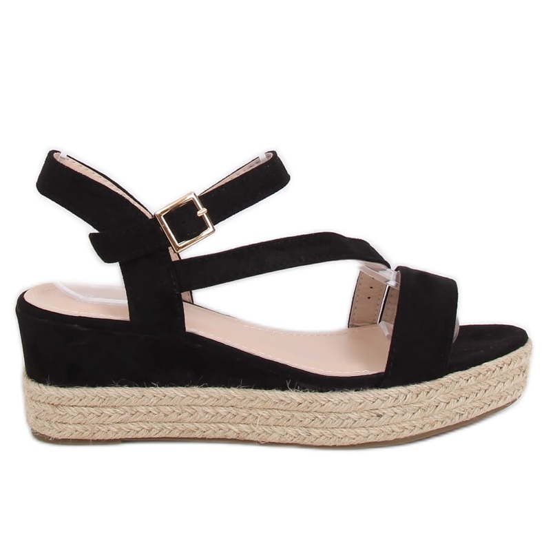 Svarta sandaler espadrilles 680-38 Svart