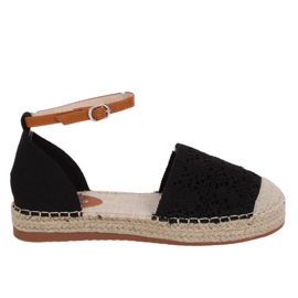 Espadrilles snitt svart 3035 Svart