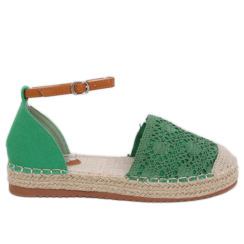 Espadrilles skuren grön 3035 Grön