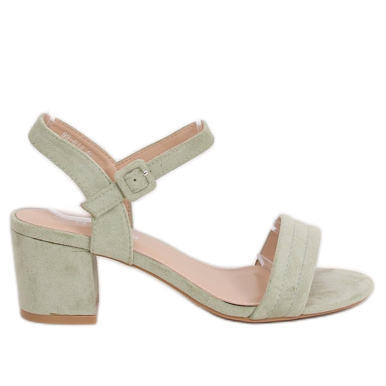 Högklackade sandaler celadon 99-61A Grön