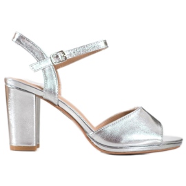 SHELOVET Klassiska högklackade skor grå