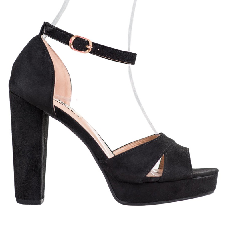 Clowse Svarta högklackade sandaler