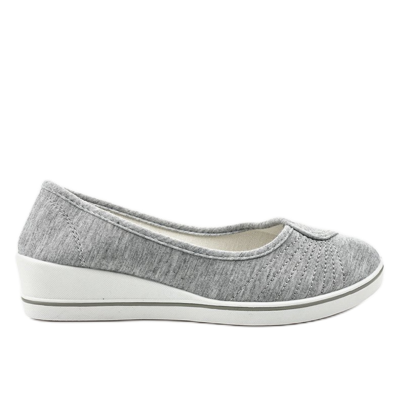 Grå sneakers, kilklack HC-03