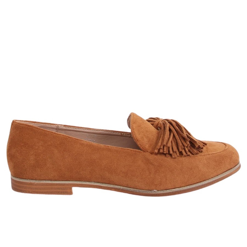 BM Damloafers med fransar kamel T357P Camel brun