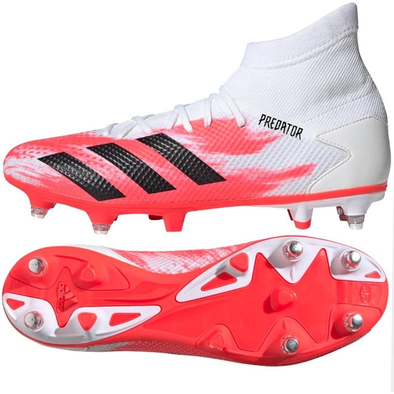 Adidas Predator 20.3 Sg M EG0911 fotbollsskor röd vit