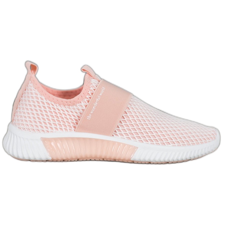 SHELOVET Klassiska Openwork Slipons rosa