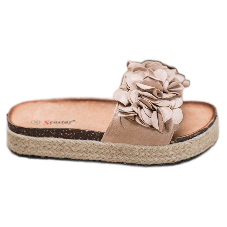 Seastar Trendiga beige tofflor