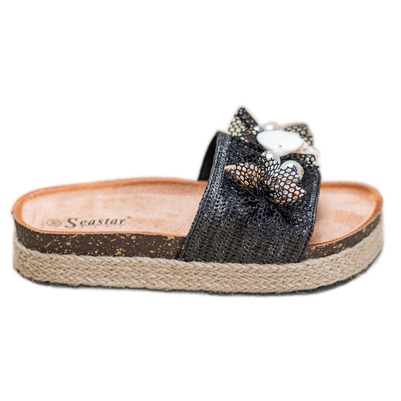 Seastar Snygga tofflor med mesh svart