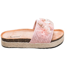 Seastar Snygga tofflor med mesh rosa