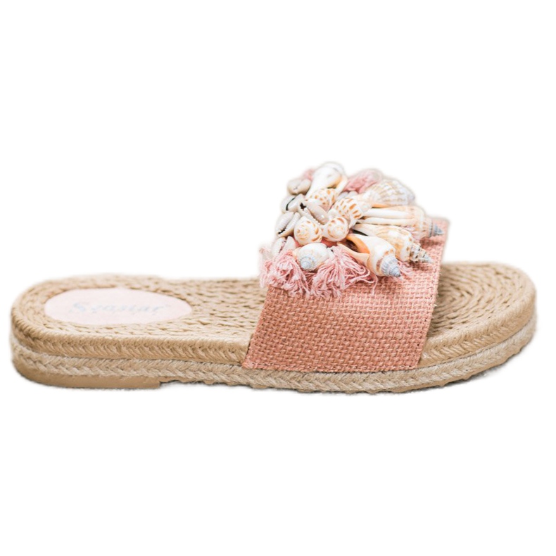 Seastar Trendiga flip-flops med skal rosa