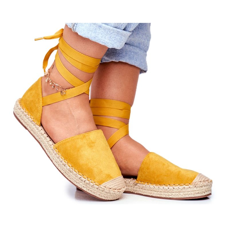 PS1 Kvinnors Espadrilles Tied Yellow Bonjour gul