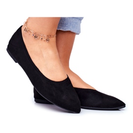 PS1 Ballerinor med ekologisk mocka för kvinnor Svart Bellissima