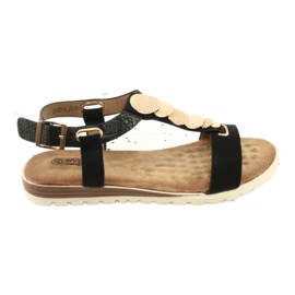 Trendiga svarta sandaler för kvinnor Evento 20SD14 2067 gul