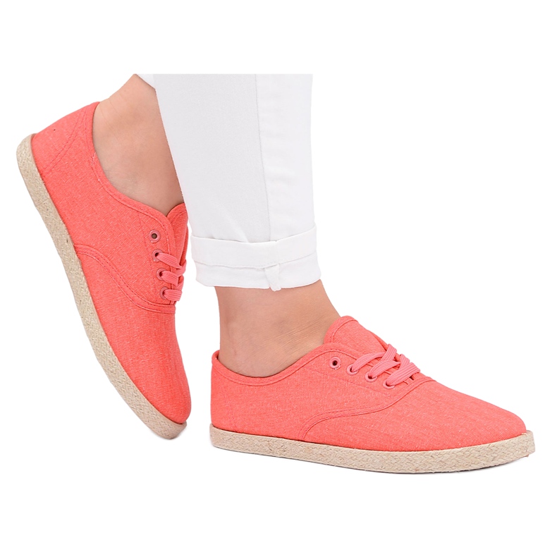 EVE Kvinnors Coral Sneakers Light Espadrilles Rio Times rosa