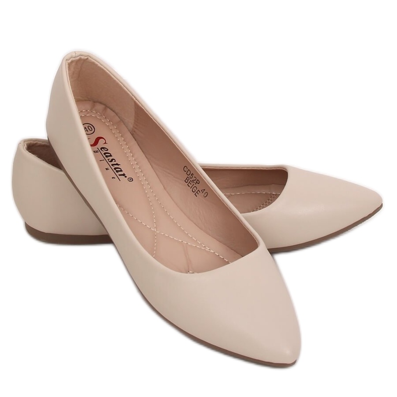 Ballerinas mandelbeige tår CD52P Beige