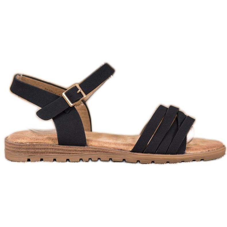 Evento Klassiska sandaler med spänne svart