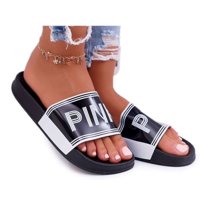 Vrita svarta tofflor för kvinnor