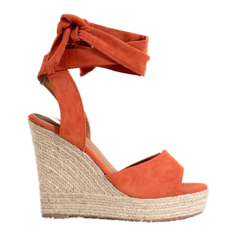 Seastar Espadrilles sandaler på höga klackar orange