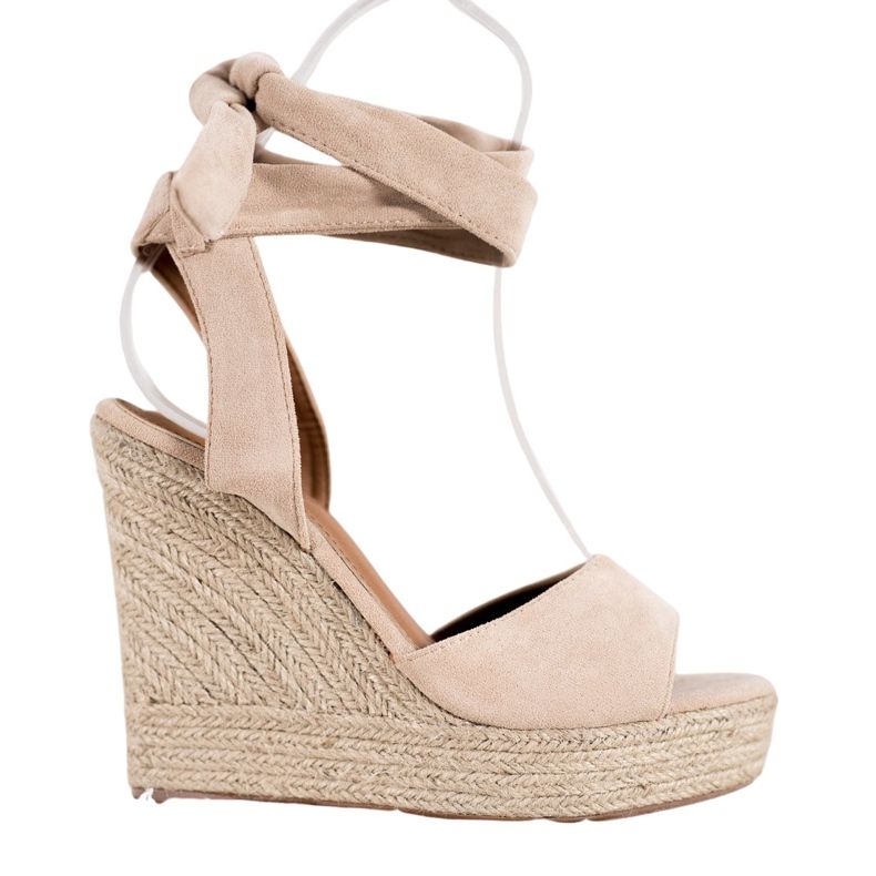 Seastar Espadrilles sandaler på höga klackar beige