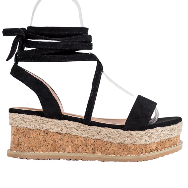 Seastar Sandaler i knuten mocka svart