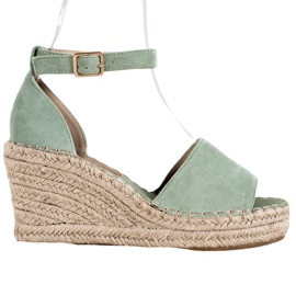 Seastar Sandaler på halmkilen grön