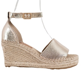 Seastar Sandaler på halmkilen gyllene