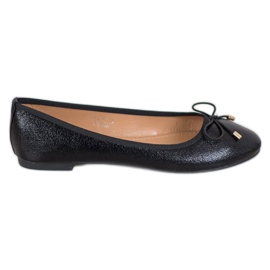 Seastar Eco ballerinor i läder svart