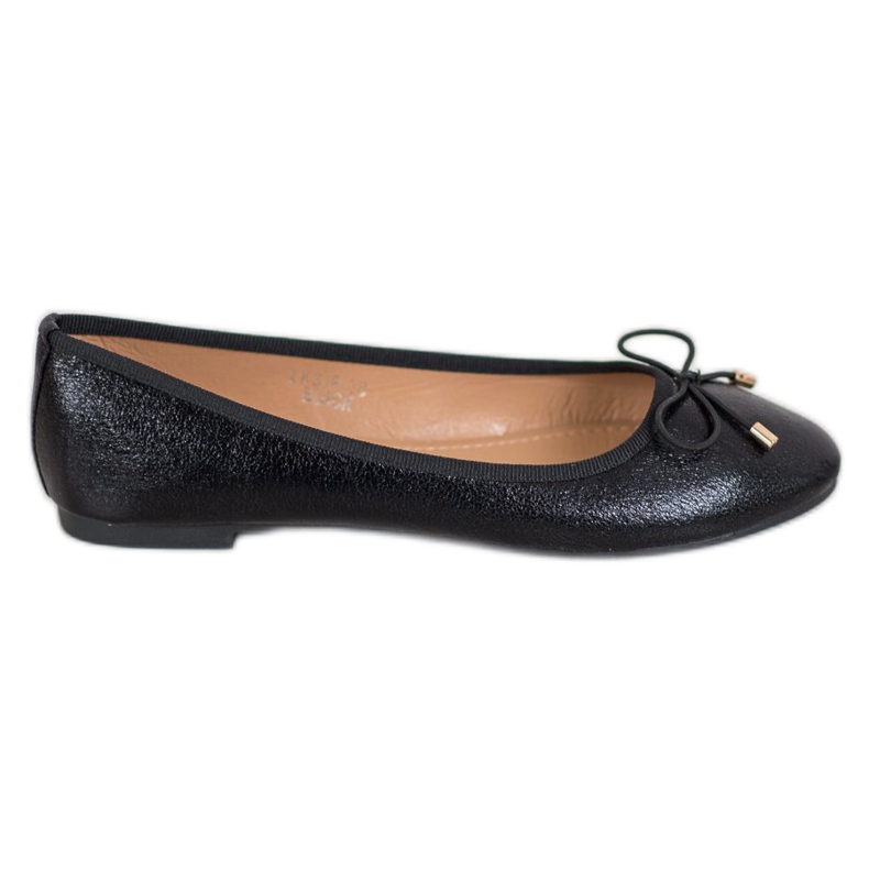 Seastar Eco ballerinor i läder svart