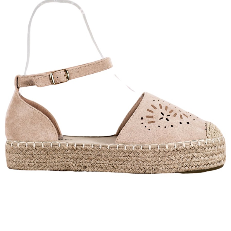 Seastar Openwork Espadrilles på plattformen beige