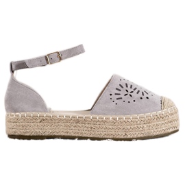 Seastar Openwork Espadrilles på plattformen grå