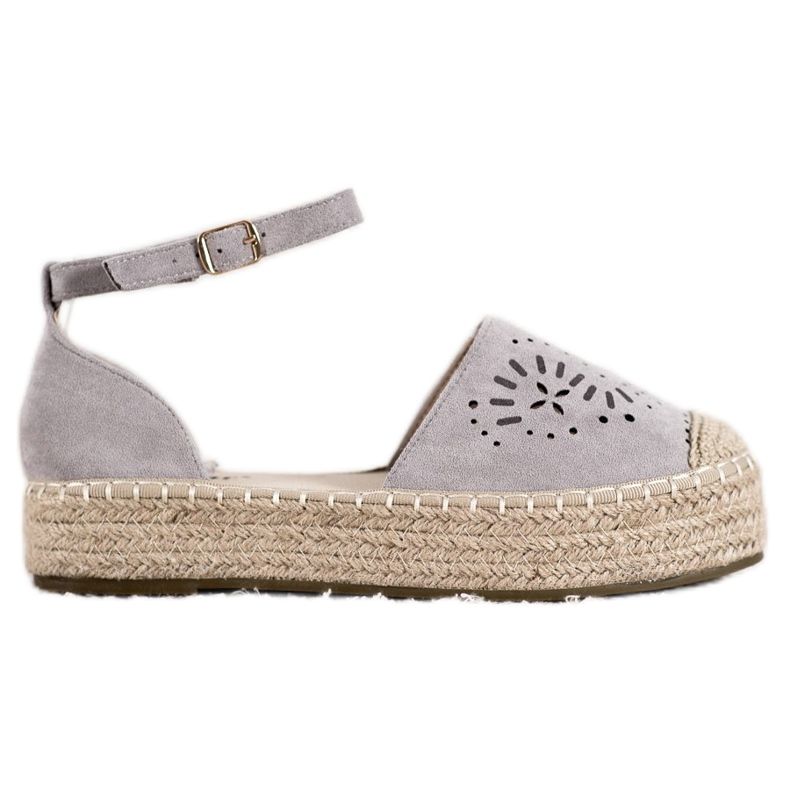 Seastar Openwork Espadrilles på plattformen grå