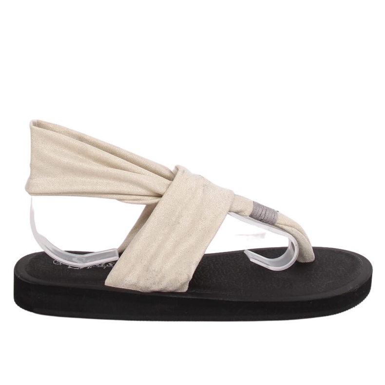 Sandaler, bomull, beige DD82P Beige