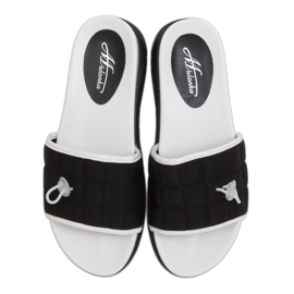 Svarta damas tofflor G-338 Svart