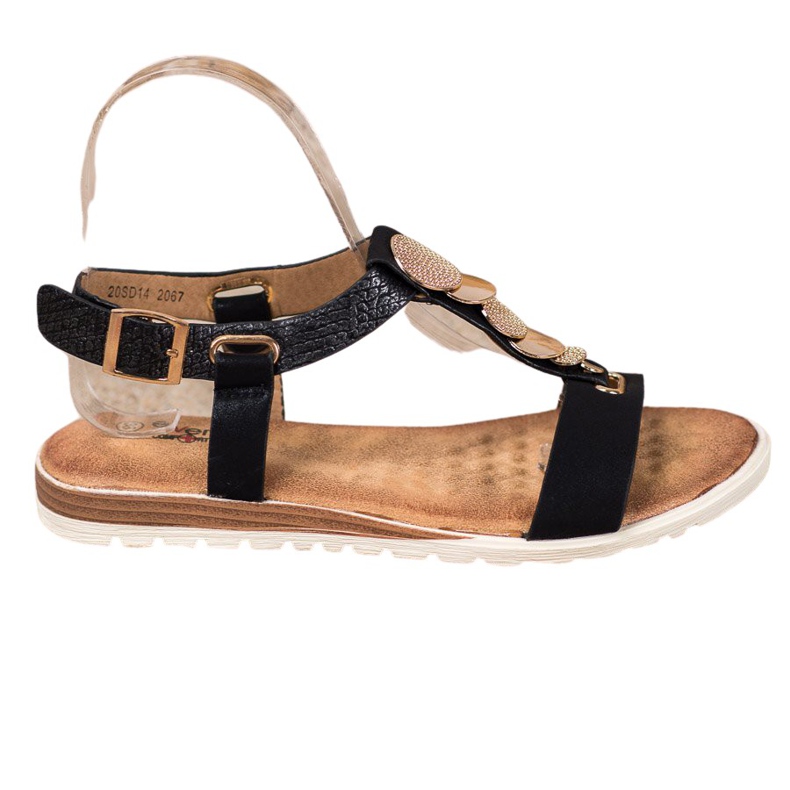 Evento Svarta sandaler med prydnader