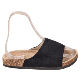 SHELOVET Svarta tofflor på plattformen