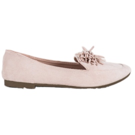 Nio Nio Loafers med fransar beige