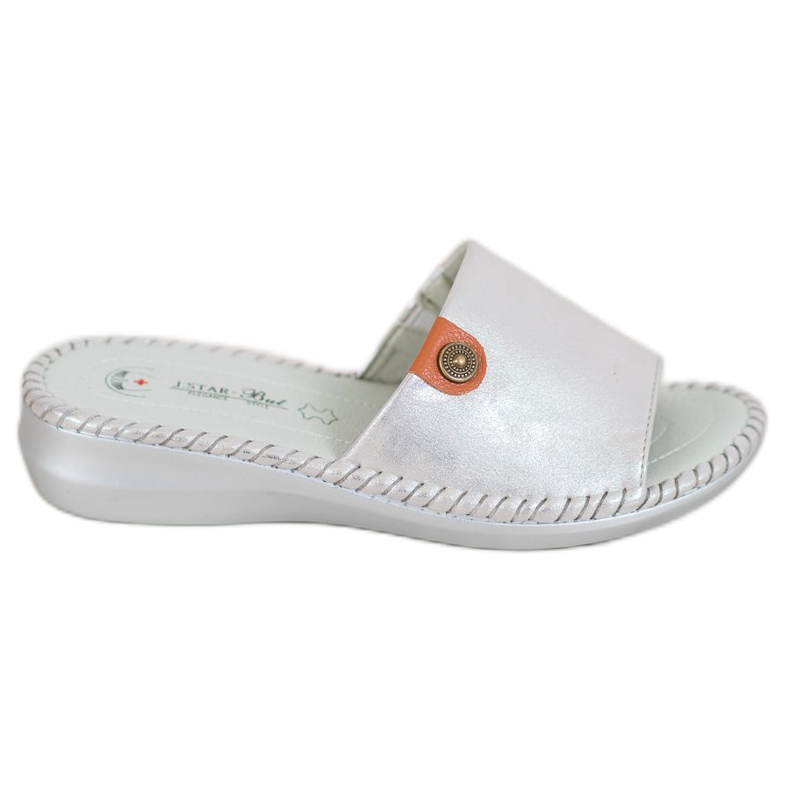 J. Star Casual Eco Leather Tofflor grå