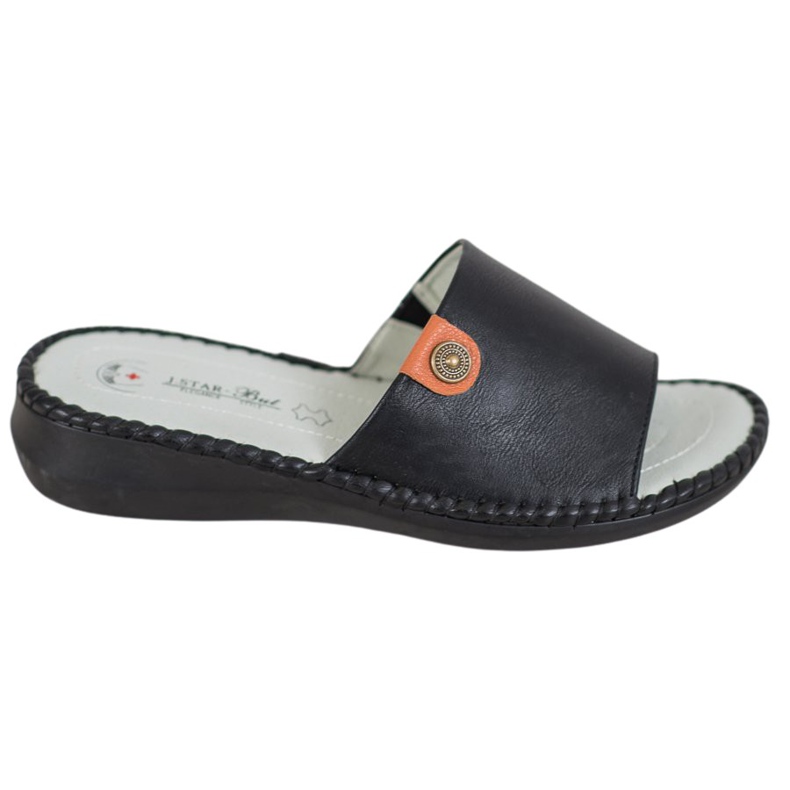 J. Star Casual Eco Leather Tofflor svart