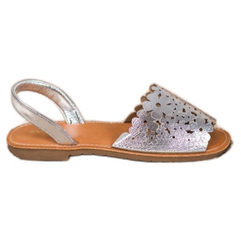 Evento Slip-on silver sandaler grå