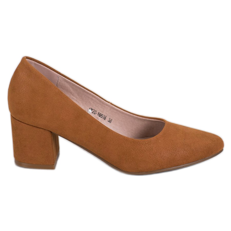 W. Potocki Klassiska högklackade skor brun